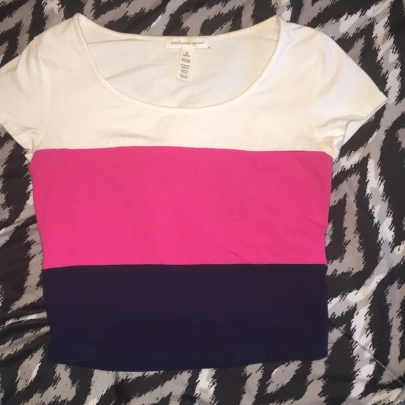 Multicolored Ambiance Apparel Crop top - Picture 1 of 1